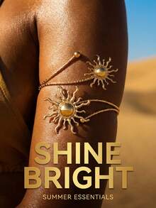 Một chiếc vòng tay mùa hè thời trang, phóng khoáng, sáng tạo, bất đối xứng, phù hợp cho phái nữ dạo phố, dự tiệc và đi nghỉ mát hàng ngày. - Vàng - Xem 3