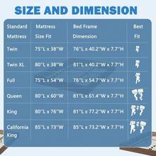 Base de cama minimalista de madera resistente con listones de madera resistentes, sin cabecero ni somier, fácil montaje, ahorra espacio. - Marrón - Ver 4