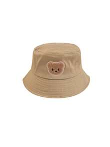 1pc Kids Cute Bear Pattern Breathable Bucket Hat, Adjustable Inner Band, Solid Color Fisherman Hat For Spring/Summer, Suitable For Casual, Outdoor, Travel, All Seasons - 1PC - View 29