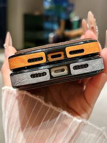 Ốp điện thoại giả da cao cấp có nếp nhăn, kèm ngăn đựng thẻ và khả năng chống sốc cho iPhone 16, 15, 14, 13 Pro Max, 17 Pro Max, 14, 15, 16 Plus, 11 - trái cam - Xem 7