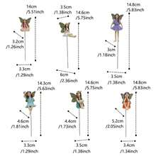 Conjunto de 1 Miniatura de Estátua para Jardim de Fadas, Estátua de Resina para Jardim de Fadas, Estatueta de Fada, Escultura para Jardim de Fadas, Decoração de Jardim Externo com Tema de Contos de Fadas, Decoração para Casa com Tema de Contos de Fadas, Ideal para Ambientes Externos, Vasos de Plantas, Gramados e Decoração de Jardins, Acessórios de Decoração Artística para Casa, Presente de Dia dos Namorados - Fada conjunto seis - Ver 3