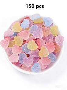 10/30/50/80/100/150/200/300/500pcs Vibrant Candy Color Heart Shaped Resin Beads - Essential Jewelry Making Supplies For Unique Accessories - Ideal For DIY Projects And Handmade Gifts - Multicolor - View 34