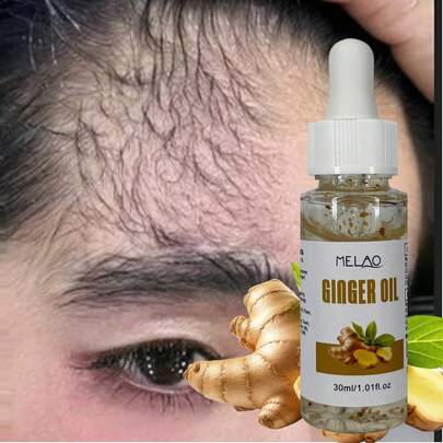  MELAO 生姜精油，专为头皮护理而设计，蕴含纯生姜提取物，滋养头皮，令秀发亮泽、柔软、强韧，30毫升/1.01液盎司，配有滴管