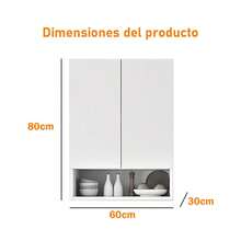 Repisas Flotante Para Pared Armarios De Almacenamiento Para Cocina Con 2 Puertas - Blanco - Ver 2