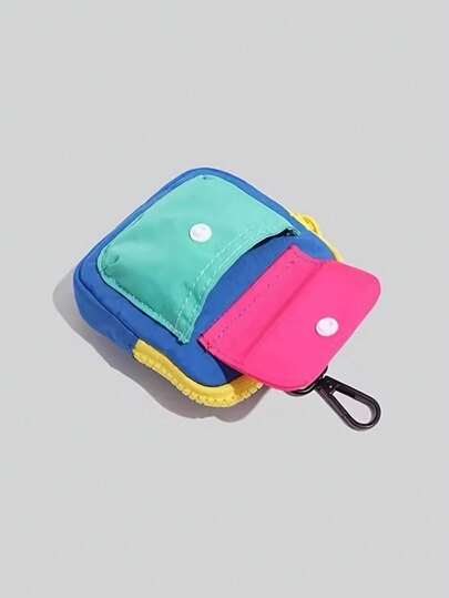 1 PC Portable Coin Purse & Mini Organizer - Compact Nylon Pouch Suitable For Earbuds, Lipstick, Removers - Travel, Gym, Everyday - Cute Small Storage Bag