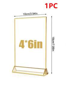 Bộ 6 khung ảnh hai mặt bằng acrylic trong suốt màu vàng, kích thước 4 x 6 inch, giá đỡ trưng bày hai mặt dọc trang nhã, phù hợp cho thực đơn nhà hàng, thẻ công thức nấu ăn, ảnh. Hoàn hảo cho nhà hàng, văn phòng, nhà riêng, cửa hàng, trang trí bàn tiệc, đám cưới, tiệc trước đám cưới, tiệc đính hôn, kỷ niệm, tiệc cô dâu, sự kiện công ty hoặc bất kỳ dịp đặc biệt nào! - A - Xem 11