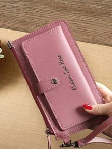1PC Customized Personalized Name Women's Card Holder, PU Leather Zipper Card Holder For Women Small Zip Mini Wallet Coin Purse Letter Portable, Multifunction, Versatile, Heart Shaped Tassel Wallet, Customized Wallets & Card Cases, Bridesmaid Gift,Newlywed Gift, Perfect Gift For Girlfriend. - Multicolor - View 4