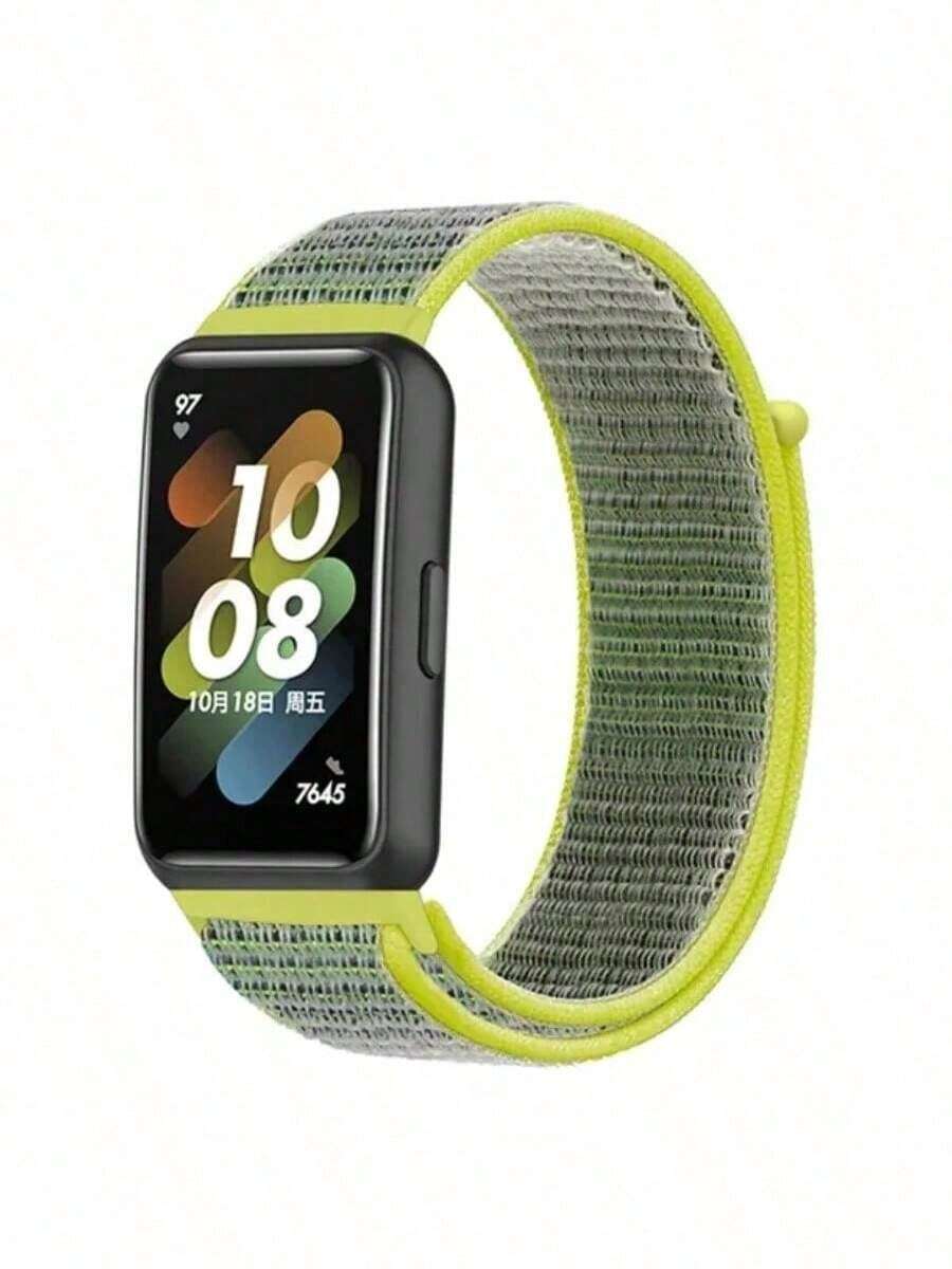 SMART WATCH MX Correa Sport Para Huaweii Band 7 Nylon Transpirable Premium - Amarillo Limon - Ver 1