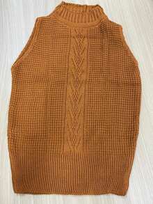 Women Sweater Vests - Lạc đà - Xem 8