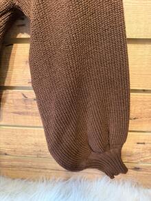 Button Casual Simple Mirror Cardigan Fashion - 咖啡棕 - 查看 3