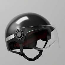 Electric Bicycle Sun Protection Helmet, Men & Women Summer Half-Face Helmet, All-Season Electric Bicycle Safety Helmet, Riding Face Mask, Windproof, Suitable For All Seasons - A - View 8