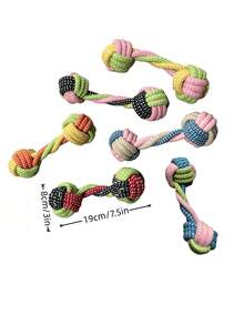 1pc Cotton Rope Woven Pet Toy, For Large, Medium And Small Dogs To Chew And Interact, Helps Teeth Cleaning, Random Color - New Colors - View 12