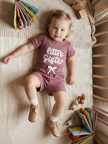 Baby Girls T-Shirt Co-Ords - Purple - View 5