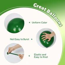 Bộ 50 quả bóng bay màu xanh lá cây, xanh nõn chuối, xanh ngọc bích, bóng bay trong suốt lấp lánh, thích hợp trang trí sinh nhật, tiệc chủ đề phiêu lưu rừng rậm, trang trí ngày lễ Thánh Patrick, trang trí tiệc đa năng. - Nhiều màu - Xem 9