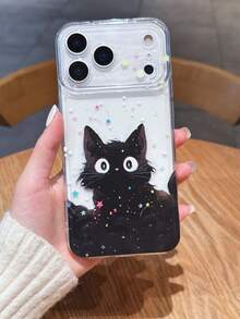 4-In-1 Set (1pc Black Cat TPU Phone Case + 1pc UK Apple 20W Charger Wave Protector + 2pcs Data Cable Anti-Break Clips), Compatible With Apple 20W UK Charger Compatible With Iphone 7/8/7p/8p/X/XS/XR/XSMax/11/11Pro/11ProMax/12/12Pro/12ProMax/12Mini/13/13Pro/13ProMax/13Mini/14/14Pro/14Plus/14ProMax/15/15Pro/15Plus/15ProMax/16/16Pro/16Plus/16ProMax/17/17Pro/17ProMax/AIR Phone Case - Multicolor - View 4