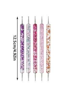 10/5/1 件套美甲笔套装，包含美甲笔、双头点彩笔、美甲设计笔、绘图笔、双头点彩笔、细线笔、UV凝胶美甲设计笔、点彩笔套装、双头勾线笔，专业美甲工具套装，适合美甲初学者、专业人士、美甲沙龙、家庭DIY、女孩和女性使用。 - 彩色 - 查看 9