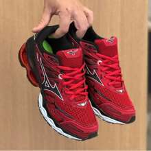 Men's Athletic Shoes For Gym, Wave Creation 20, Lightweight And Comfortable For Walking - 紅/黑 - 查看 2