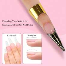 AIMEILI Hema Free 5 In 1 Builder Base Gel, Cruelty Free, Vegan, Strengthener Gel Translucent Gel Polish For Nail Art Manicure 10ML-153 - Màu E - Xem 5