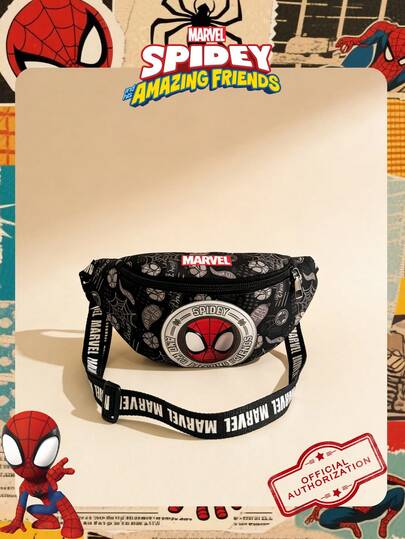 1 Túi đeo hông họa tiết Người Nhện được cấp phép chính thức của Marvel, túi đeo chéo đa năng, túi đeo vai thường ngày cho bé trai, túi đeo ngực nhẹ có dây đeo điều chỉnh được, ví đựng tiền xu hoạt hình, túi đeo bụng, lý tưởng cho bé trai, người hâm mộ trẻ tuổi, học sinh, hoàn hảo cho việc đi học hàng ngày, vui chơi ngoài trời, tham quan công viên giải trí, các chuyến đi nghỉ mát, thể thao.