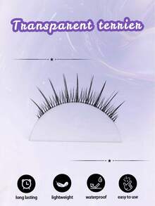 7对漫画风格假睫毛，自然浓密型，纤细轻盈，适合日常佩戴，旅行必备 - 尖尾漫畫款 - 查看 9