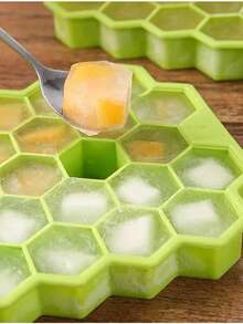 1pc 37-Cavity Silicone Honeycomb Ice Cube Tray With Lid, Quick Ice Making, Easy Release, Home Ice Mold - Multicolor - View 11