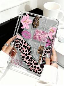 Shockproof Leopard Print Leopard Lily Pattern Air 8 (M4) 2026 (11-Inch), Air 8 (M4) 2026 (13-Inch), 11-Inch Air 3/4/5 2022/2024/2025 Tablet Protective Case, Compatible With Samsung Galaxy Tab, Kindle Paperwhite 12th Gen 2024, Transparent Backplate Fashion Pattern Protective Shell, Auto Sleep/Wake, Airbag Protection, Suitable For Gifts And Office Use Birthday - Nhiều màu - Xem 3