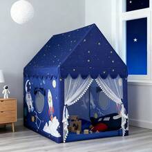 Abulun Children's Tent, Suitable For Both Boys And Girls. Foldable Tent. High-Quality Fabric. Easy To Install. Suitable For Indoor Use, Outdoor Picnics And As Birthday Gifts. - Blue - View 1