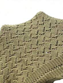 Áo len nam tay ngắn cổ polo, màu trơn, chất liệu nhẹ, kiểu dáng thường ngày, phù hợp cho mùa xuân và mùa hè. - Màu xanh Ô liu - Xem 6