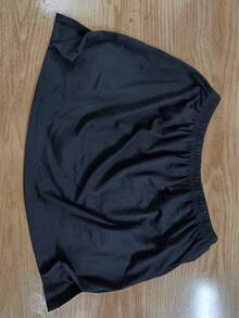 1pc Elastic Waist Extender, Women Shirt Extender, Adjustable Layered Fake Skirt Hem Extender - Black - View 9