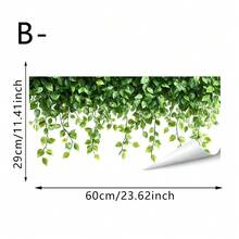 1/2pcs Reusable Green Vine Pattern Window Stickers, Double-Sided Static Cling PVC, Suitable For Glass Sliding Doors, Bedroom, Living Room And Home Decor - Window Stickers - View 11