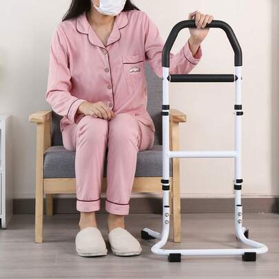 Barra de Asistencia para Levantarse de la Cama Fácil para Personas Mayores, con Bolsillo de Almacenamiento, Reposabrazos al Lado de la Cama para Asistencia en Baño, Ayudas para Levantarse, Barra de Asistencia para Levantarse de la Cama Fácil