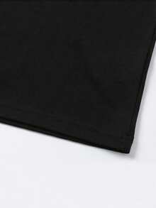 Áo tank top nam màu đen họa tiết hoa hồng, thích hợp mặc đi làm. - màu đen - Xem 8