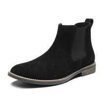 Botas Chelsea para Hombre, Botines sin Cordones de Moda - Negro - Ver 4