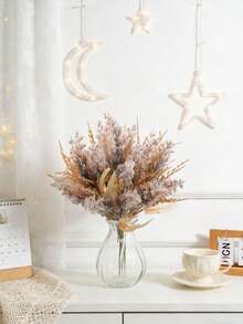 1/80 cành sậy nhân tạo, bó hoa sậy giả mềm mại, cỏ lau trang trí, thích hợp cho trang trí nhà theo phong cách Boho, đám cưới, ngày Valentine, sinh nhật, lễ tốt nghiệp, trang trí mùa xuân và mùa thu, cây nhân tạo. - Màu tím - Xem 10