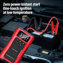 Jump Starter, Air Compressor, Portable Car Battery Booster, Outdoor Emergency Power Starter, Auto Parts, Digital Display And Flashlight Lighting - Car Jump Starter 02 - View 4