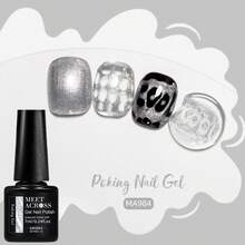 MEET ACROSS 7ml 波浪纹印花凝胶套装 - 蕾丝镂空图案 3D 美甲凝胶，需搭配印花底胶使用，适用于美甲沙龙和 DIY 美甲设计。 - 彩色 - 查看 8