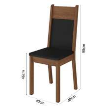 Juego de Comedor con Mesa y 4 Sillas Madesa Anita Color Marrón y Negro - Marrón y Negro - Ver 3