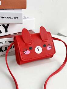 1pc PU Magnetic Buckle Fashion Cartoon Rabbit 3D Ear One Shoulder Crossbody Bag, Cute Mini Coin Purse, Suitable For Girls In Various Occasions, Comfortable Shoulder Strap, Versatile And Unpicky, Suitable For Outdoor, Play, Commute Use, Perfect Gift For Teenagers - Cartoon Coin Crossbody Bag - View 15