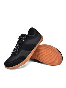 ERGOBIO 1 Pair Wide Width 4E Round Toe Minimalist Casual Barefoot Sneakers For Men - Grey - View 2