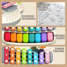 piano xilófono 8 teclas multicolor instrumento musical juguete sensorial educativo para niños - como en la foto - Ver 2