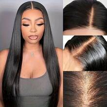 200% Density Brazilian Straight Human Hair Wigs, 13x6 13x4 5x5 Full Lace Front Wigs With Pre-Plucked Hairline & Baby Hair, 8-34 Inches - Natural & Black - View 4