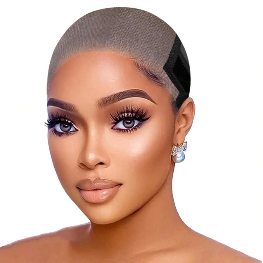 1 Pc 9x6 Lace Wig Grip Cap For Glueless Wig - 黑色 - 查看 1