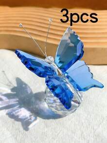 Kristall Schmetterling, kleines Tier, Heimdekoration, kleine Schreibtischornamente, Set Kombination aus weißem Kristall Schmetterling + Mond und Sonnenfänger Prisma (geeignet für Freunde, Schwestern, Töchter, Mütter (Geschenke)), auch geeignet als Geburtstagsgeschenk für Frauen - Verschiedenfarbig - Übersicht 18