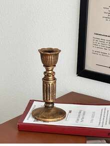 1pc/Set Retro Resin Candle Holder, Vintage European Style Desktop Decor - Multiple Styles - View 16