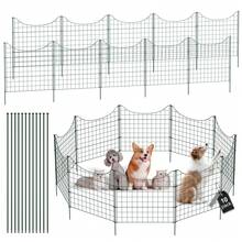 Pond Fence, Garden Fence, Interlocking Metal Fence, Complete Set, Outdoor Enclosure, Round Enclosure, Rabbit Enclosure, Pond Fence, Including Fence Elements And Fixing Rods (Top Arch/Bottom Arch) - Arche Inférieure, 10 PCS - View 1