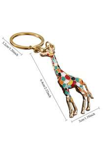 Women's Key Ring Key Chain, Creative Key Chain, Giraffe Design, Exquisite Key Chain, School Bag Pendant And Accessories, Unisex Style, Backpack Accessories, Car Key Pendant And Accessories, Christmas, Key Chain Accessories, African Travel Souvenirs - Multicolor - View 11