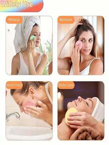 24 piezas de esponjas comprimidas de fibra natural, esponjas exfoliantes rosas sin fragancia diseñadas para piel sensible. Suaves y absorbentes, aptas para uso húmedo, excelentes para limpieza facial, exfoliación, eliminación de maquillaje y cuidado de spa. - Multicolor - Ver 5