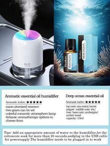 One 200ml Car Spray Humidifier, Household Products Of Bedroom Humidifier, Three Colors Available, With Colorful Atmosphere Light And Night Light Functions, USB Power Supply, Water Free Automatic Power-Off, Touch Control Operation, Silent Operation, Simple Design, Natural Beauty, Small And Easy To Carry - Multicolor - View 21
