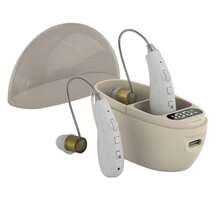 2个可充电助听耳机，适用于中老年人，带充电盒电量显示、声音放大器和左右耳辅助聆听耳机。 - 均碼 - 查看 11