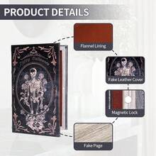 [Free Shipping]Decorative Vintage Book Shaped Trinket Storage Box Halloween Skull Embossed Pattern,Halloween Decoration Faux Book Boxes,Gothic Style Decorated Storage Box -24A-002 - Bộ xương - Xem 7
